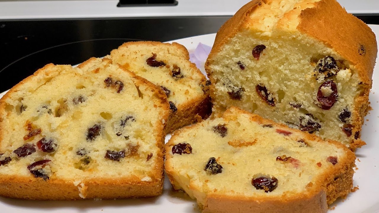 Cách làm bánh pound cake hoa quả khô