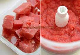 Cách làm Sorbet dưa hấu vừng đen tráng miệng ngày hè