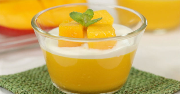 Cách làm bánh pudding xoài