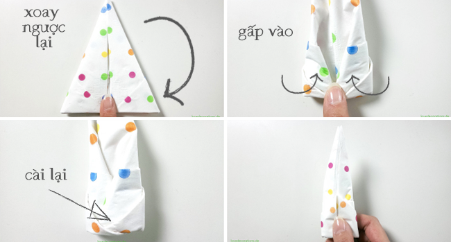 2 c&#225;ch gấp khăn ăn đơn giản b&#224; nội trợ cần biết