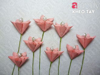 B&#236;nh hoa Origami xinh xắn tặng mẹ y&#234;u ng&#224;y 20/10