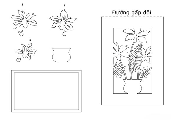 Tỉ mẩn l&#224;m thiệp hoa xinh trang tr&#237; nh&#224; ng&#224;y Tết