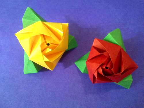 C&#225;ch gấp hoa hồng bằng giấy origami đầy ma thuật