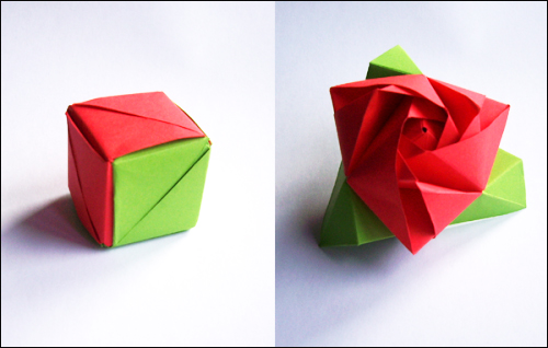 C&#225;ch gấp hoa hồng bằng giấy origami đầy ma thuật