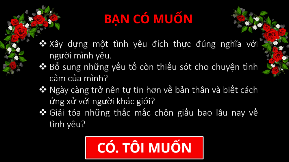 Hãy kiểm tra xem tình yêu của 2 bạn đang thiếu đi điều gì?