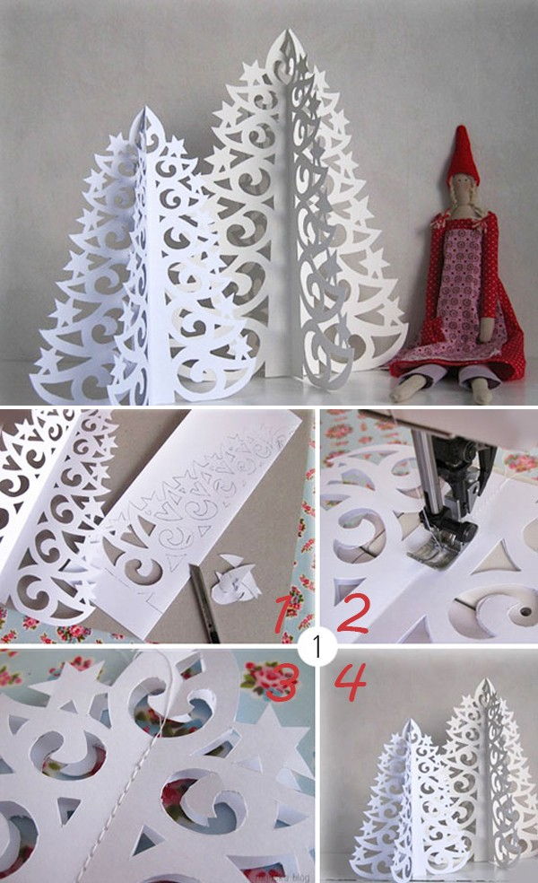 Bộ sưu tập những mẫu c&#226;y th&#244;ng Noel handmade cực xinh