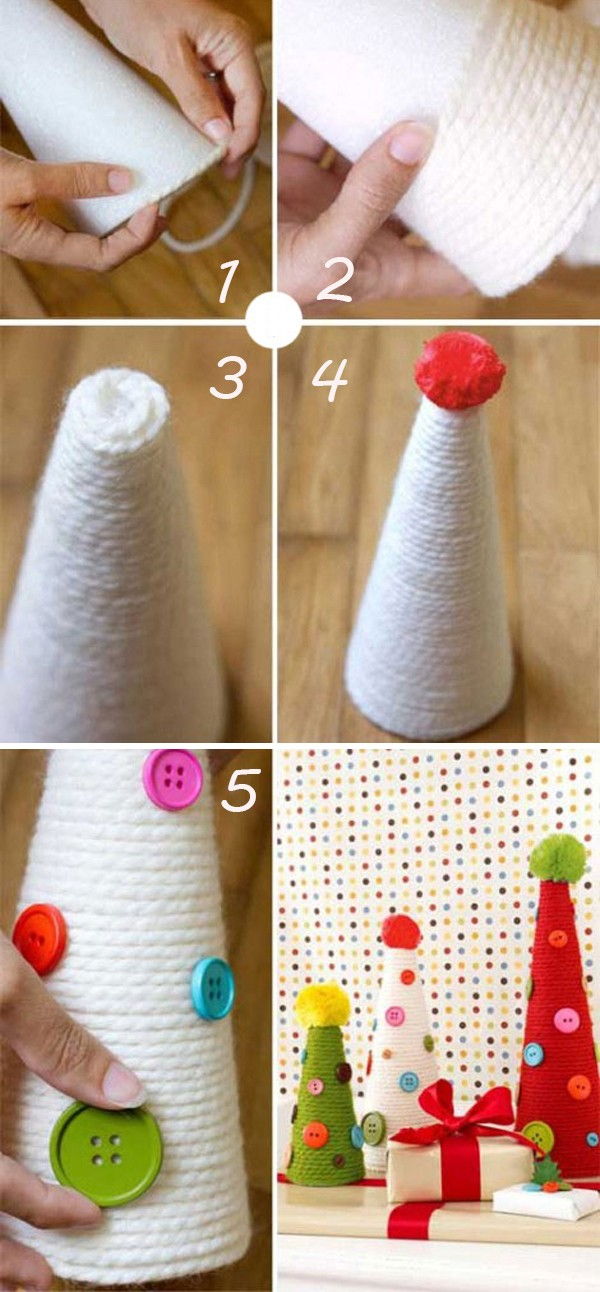 Bộ sưu tập những mẫu c&#226;y th&#244;ng Noel handmade cực xinh