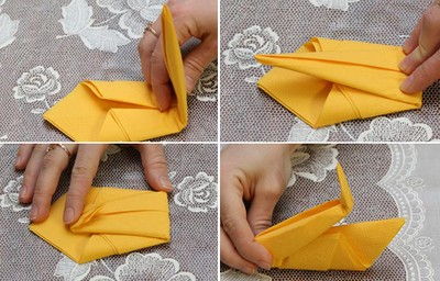 C&#225;ch gấp khăn ăn đẹp h&#236;nh thi&#234;n nga cho b&#224;n tiệc ng&#224;y Tết