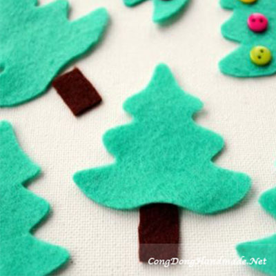 C&#225;ch l&#224;m c&#226;y th&#244;ng Noel bằng vải dạ &#39;đơn giản hơn đan rổ&#39;