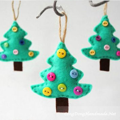 C&#225;ch l&#224;m c&#226;y th&#244;ng Noel bằng vải dạ &#39;đơn giản hơn đan rổ&#39;