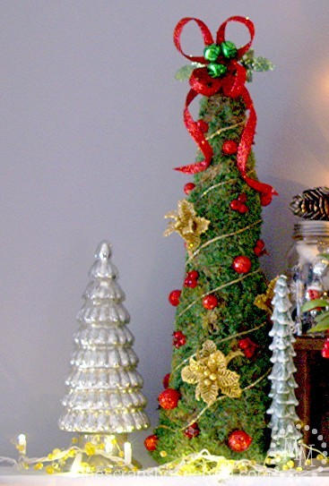 C&#225;ch l&#224;m c&#226;y th&#244;ng Noel từ giấy nh&#225;m v&#224; r&#234;u