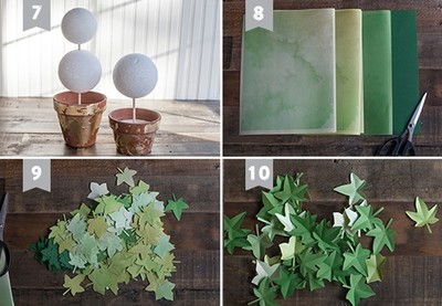 C&#225;ch l&#224;m c&#226;y xanh bằng giấy cực bắt mắt trang tr&#237; nh&#224;