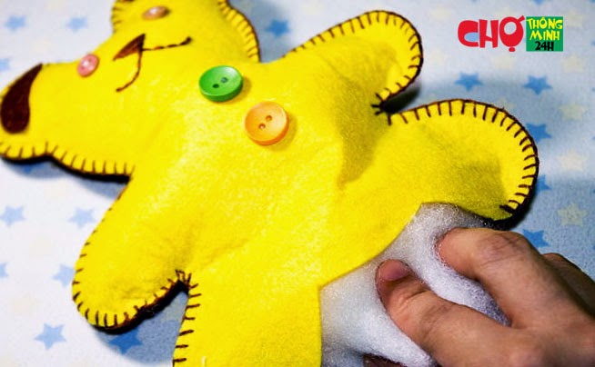 L&#224;m gấu b&#244;ng handmade từ vải nỉ cho b&#233; &#244;m cả ng&#224;y