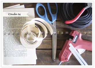 Hướng dẫn l&#224;m b&#236;nh hoa hồng vintage từ giấy b&#225;o cũ