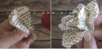 Hướng dẫn l&#224;m b&#236;nh hoa hồng vintage từ giấy b&#225;o cũ