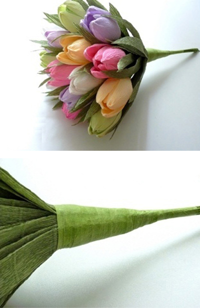 Học c&#225;ch l&#224;m hoa tulip bằng giấy nh&#250;n ngậm kẹo tặng bạn