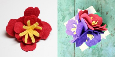 C&#225;ch l&#224;m hoa vải dạ cực đơn giản m&#224; đẹp m&#234; hồn