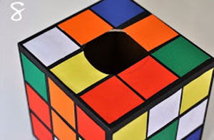 C&#225;ch l&#224;m hộp đựng giấy ăn h&#236;nh khối rubik b&#224;y Tết