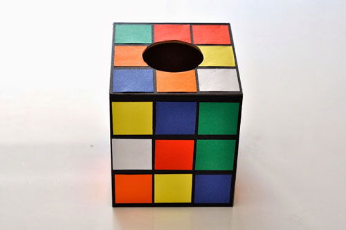 C&#225;ch l&#224;m hộp đựng giấy ăn h&#236;nh khối rubik b&#224;y Tết