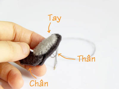 Kh&#233;o tay l&#224;m m&#243;c kh&#243;a gấu b&#244;ng nhỏ xinh
