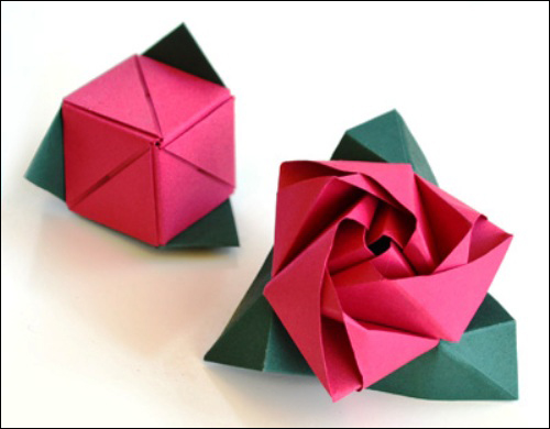 C&#225;ch gấp hoa hồng bằng giấy origami đầy ma thuật