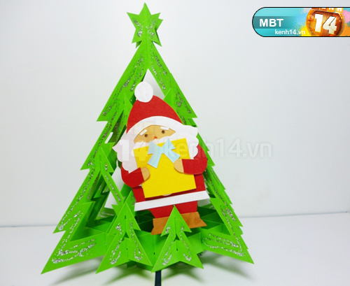 C&#225;ch l&#224;m thiệp Gi&#225;ng Sinh &#244;ng gi&#224; Noel ph&#225;t qu&#224;