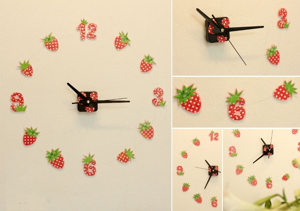 L&#224;m đồng hồ handmade quả d&#226;u t&#226;y tr&#244;ng thật &#39;ngon mắt&#39;