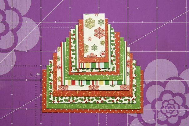 L&#224;m thiệp Gi&#225;ng sinh c&#226;y th&#244;ng Noel xếp th&#225;p giấy