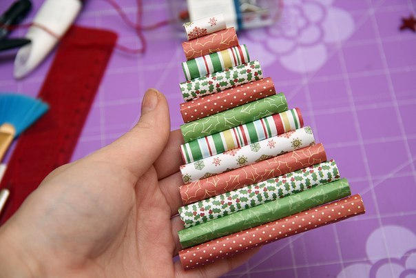 L&#224;m thiệp Gi&#225;ng sinh c&#226;y th&#244;ng Noel xếp th&#225;p giấy