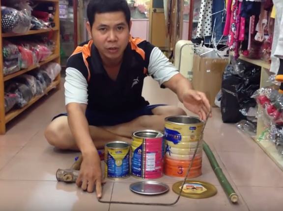 Lon sữa uống xong học c&#225;ch l&#224;m lồng đ&#232;n đẹp chơi Trung thu