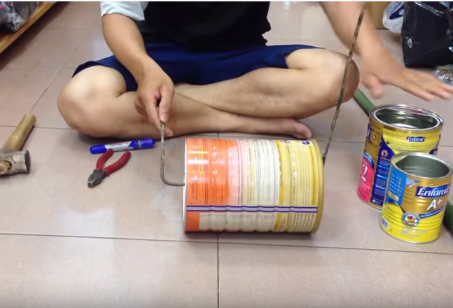 Lon sữa uống xong học c&#225;ch l&#224;m lồng đ&#232;n đẹp chơi Trung thu