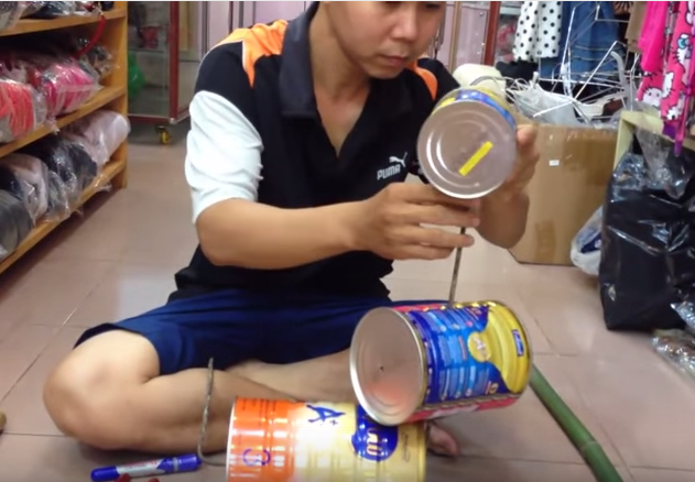 Lon sữa uống xong học c&#225;ch l&#224;m lồng đ&#232;n đẹp chơi Trung thu