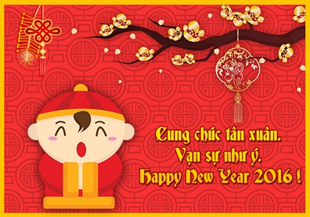 Thiệp ch&#250;c mừng năm mới 2016 đẹp nhất đ&#243;n Tết B&#237;nh Th&#226;n
