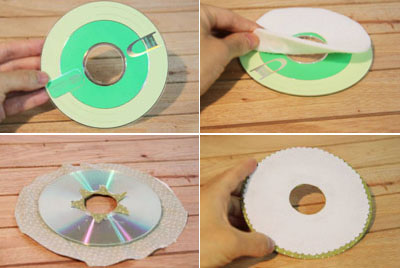 Tận dụng đĩa CD cũ l&#224;m hộp đựng giấy xinh xắn