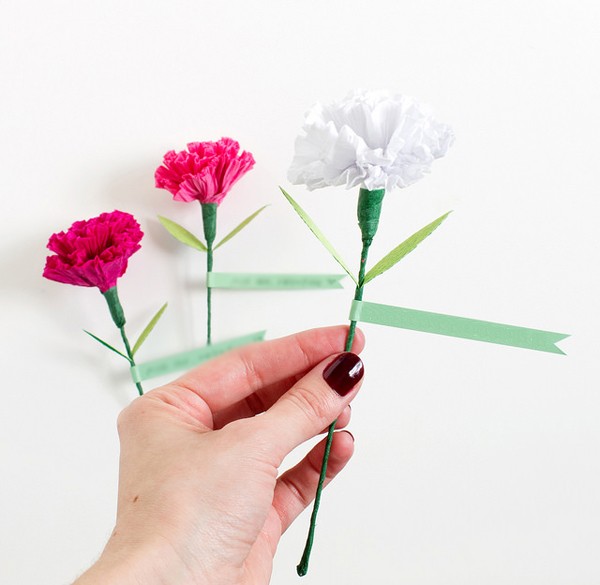 Th&#234;m c&#225;ch l&#224;m hoa cẩm chướng bằng giấy nhanh m&#224; đẹp