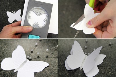 Trang tr&#237; tường ấn tượng với tranh bướm handmade