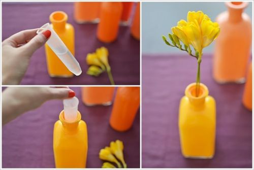 Tự l&#224;m lọ hoa độc đ&#225;o t&#225;i chế từ chai lọ cũ trong nh&#224;