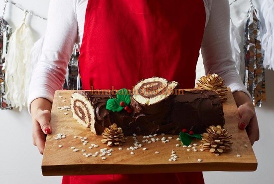 Cách làm bánh Bûche de Noël &#8211; bánh khúc cây ngộ nghĩnh