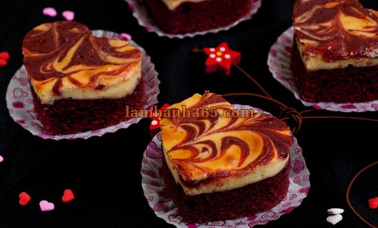 Cách làm Red Velvet cheesecake thời thượng