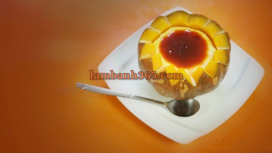 Cách làm bánh flan bí đỏ nhỏ nhỏ xinh xinh !