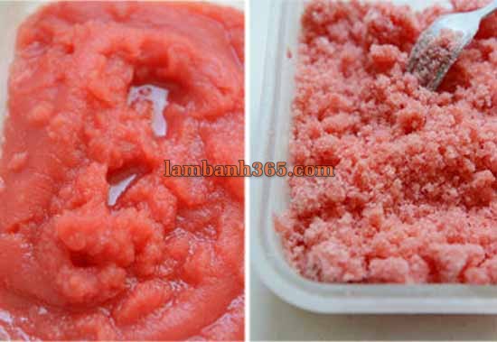 Cách làm Sorbet dưa hấu vừng đen tráng miệng ngày hè