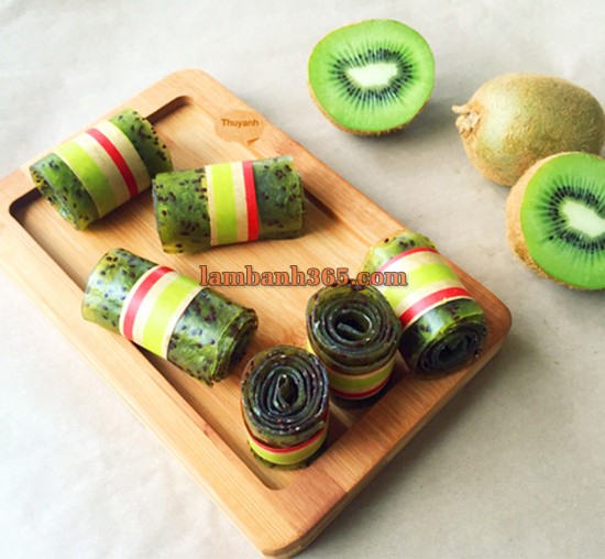 Cách làm kẹo dẻo cuộn Kiwi dễ thương cho bé yêu