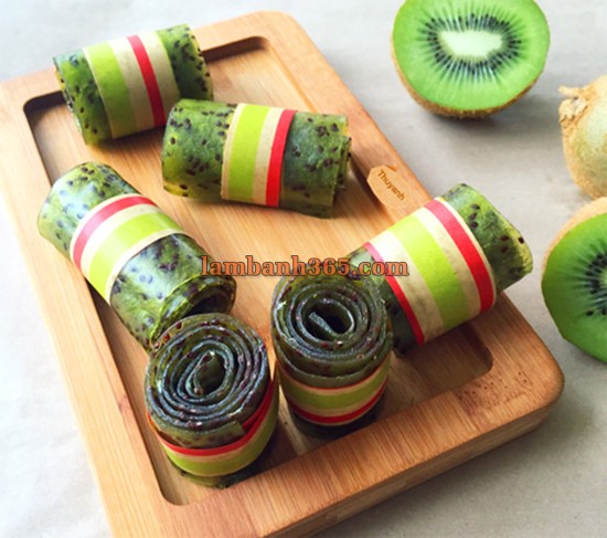 Cách làm kẹo dẻo cuộn Kiwi dễ thương cho bé yêu