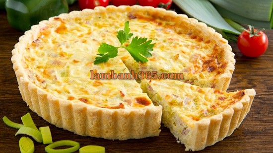 Cách làm bánh Quiche Lorraine tỏi tây mặn mà