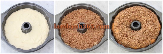 Cách làm Bánh bundt coffeecake ngon tuyệt