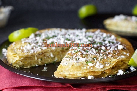 Cách làm bánh crepe ngô nướng thơm thơm