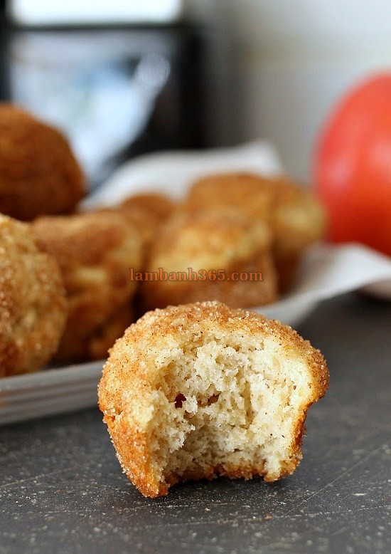 Cách làm bánh Donut muffins táo độc đáo