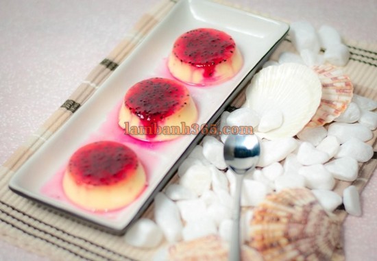 Cách làm bánh flan thanh long đỏ đáng yêu