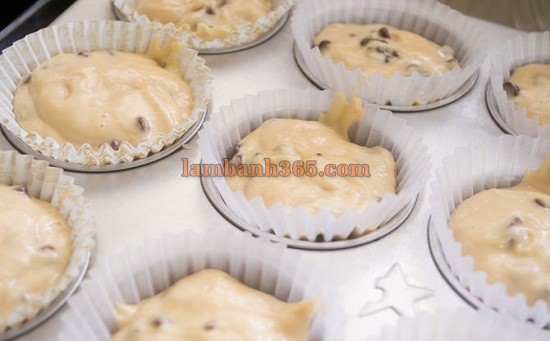 Cách làm bánh muffin chocolate chips