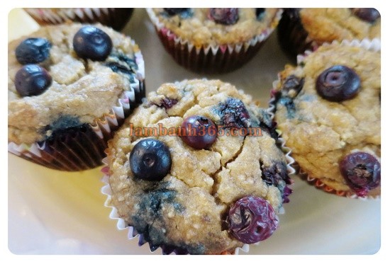 Cách làm bánh muffin việt quất ẩm mềm